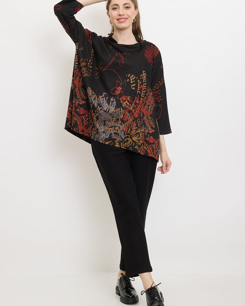 Blouse à motifs fleurs sauvages