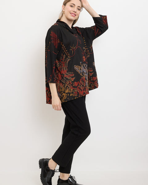 Blouse à motifs fleurs sauvages