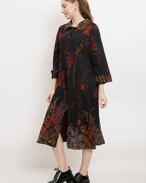 Manteau à motifs fleurs sauvages