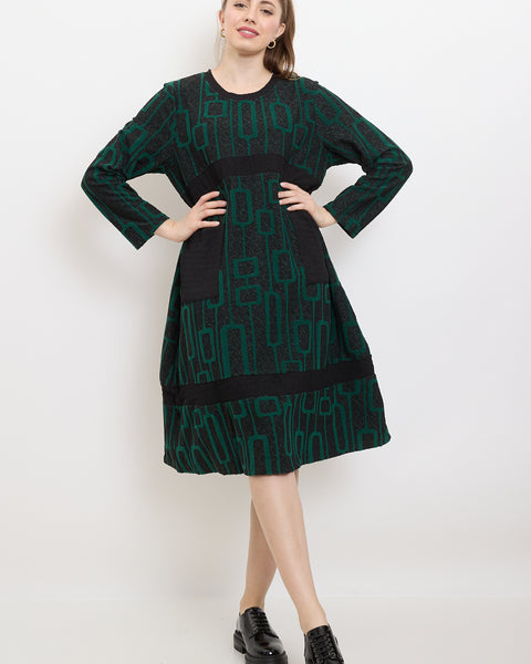 Robe à motifs rectangles reliés