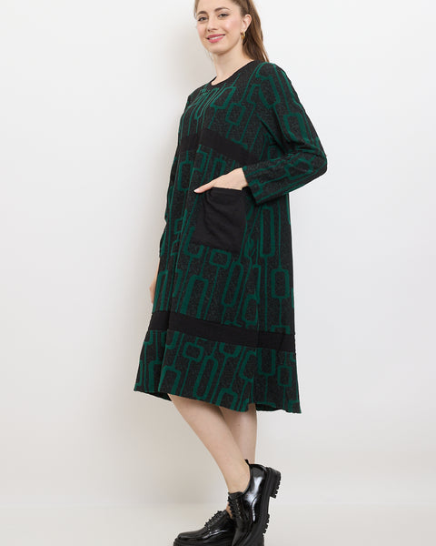 Robe à motifs rectangles reliés