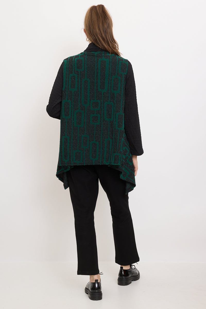 Veste à motifs rectangles reliés