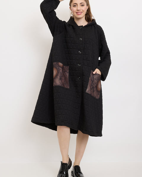 Manteau à motifs en losange