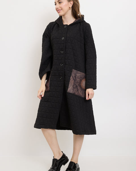 Manteau à motifs en losange