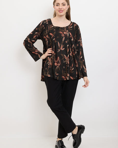 Blouse aux motifs floraux automnales