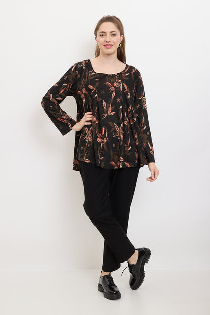 Blouse aux motifs floraux automnales