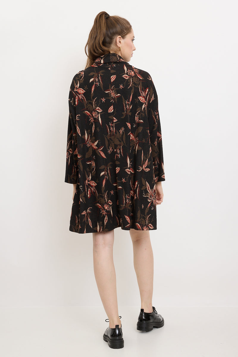 Robe tunique aux motifs floraux automnales
