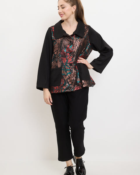 Veste aux motifs pierreux