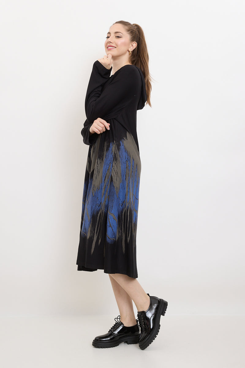 Chemise noire avec des motifs coup de pinceau