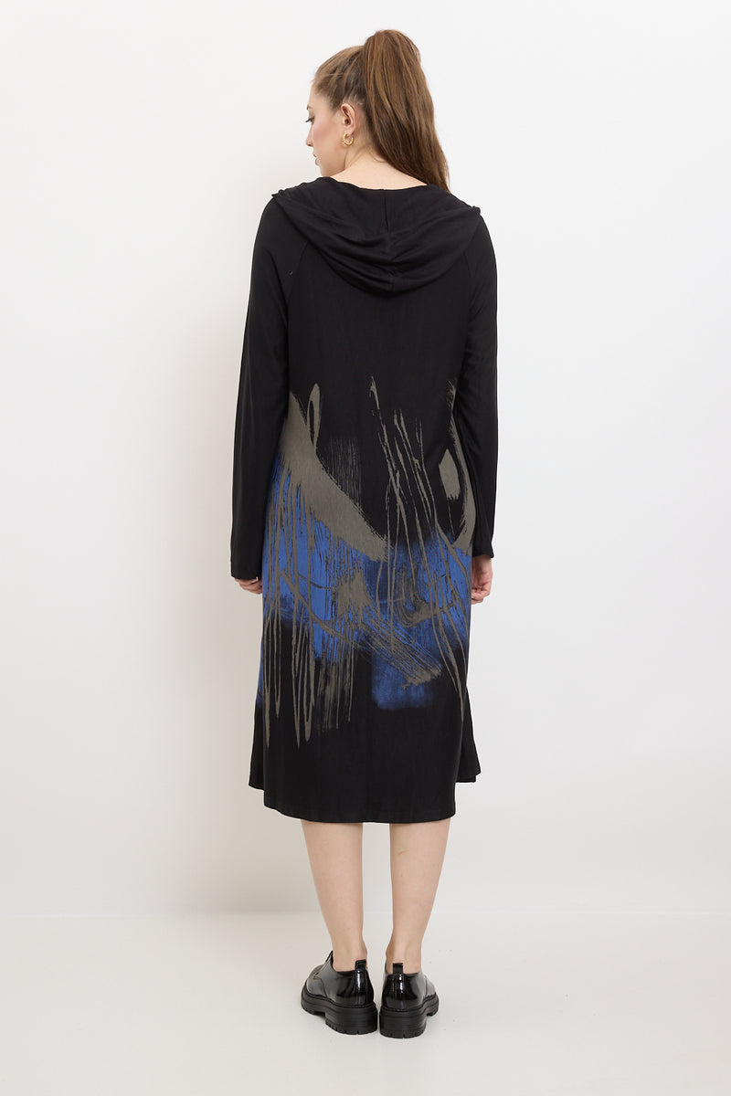 Chemise noire avec des motifs coup de pinceau