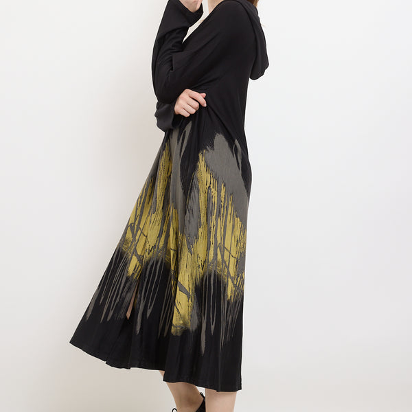 Chemise noire avec des motifs coup de pinceau