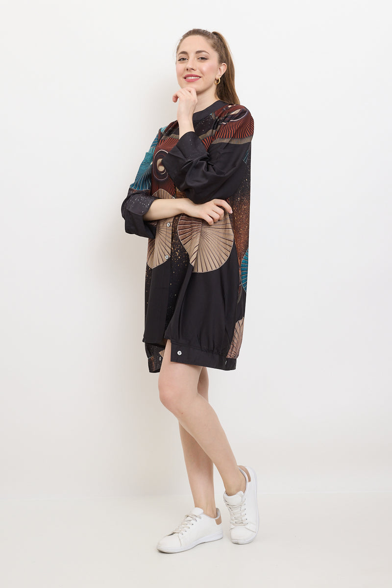 Chemise mi-saison aux ronds de toutes sortes