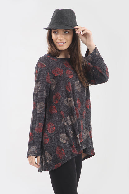 Round tunic blouse