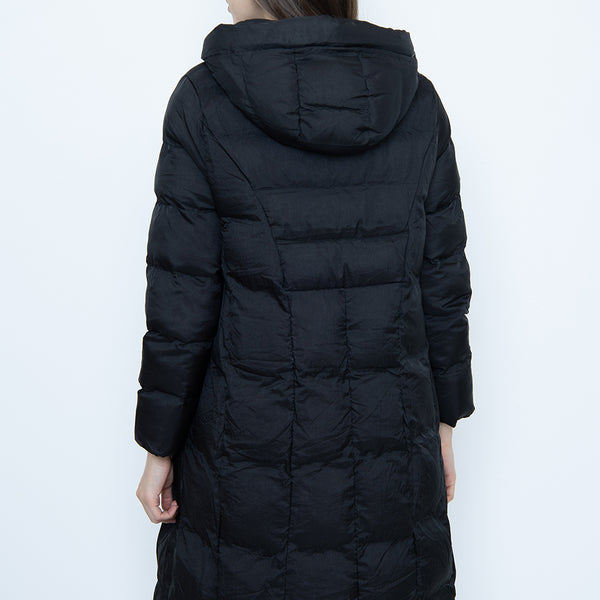 Piumino nero con zip